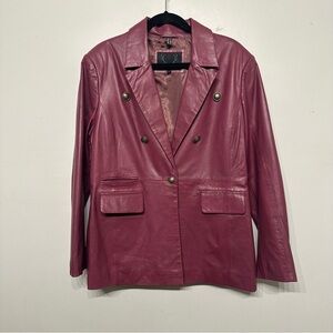 Bod & Christensen Thea Leather Blazer Jacket XL